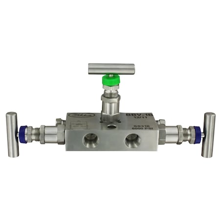 Dwyer Instruments Mini 3-valve block manifold BBV-1B